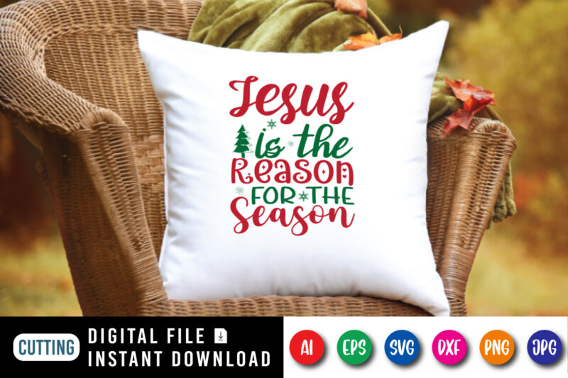 Jesus is the reason for the season, Jesus shirt, Jesus season shirt, Christmas shirt print template