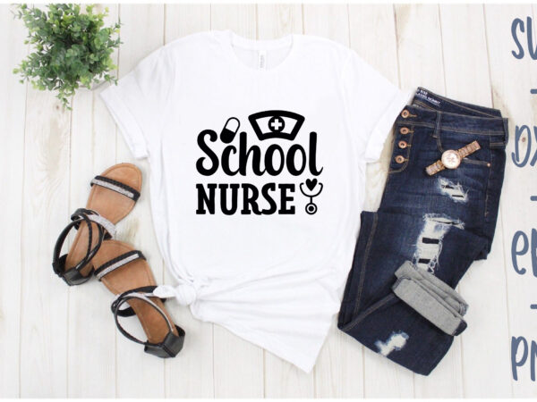 School nurse t shirt template vector