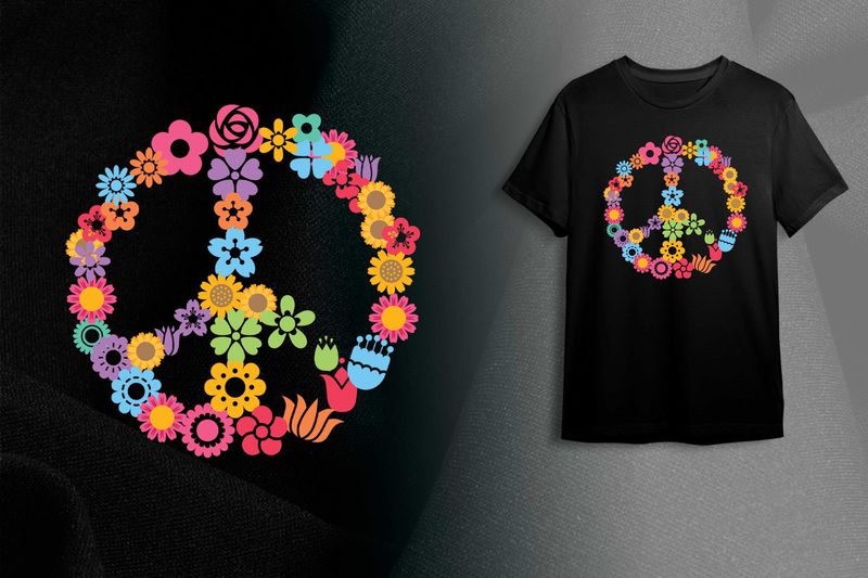 Hippies Flowe PNG Sublimation Graphic by DenizDesign · Creative