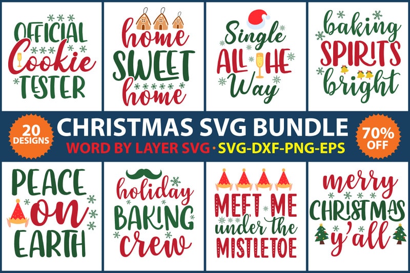 Christmas SVG Bundle vol. 20 - Buy t-shirt designs