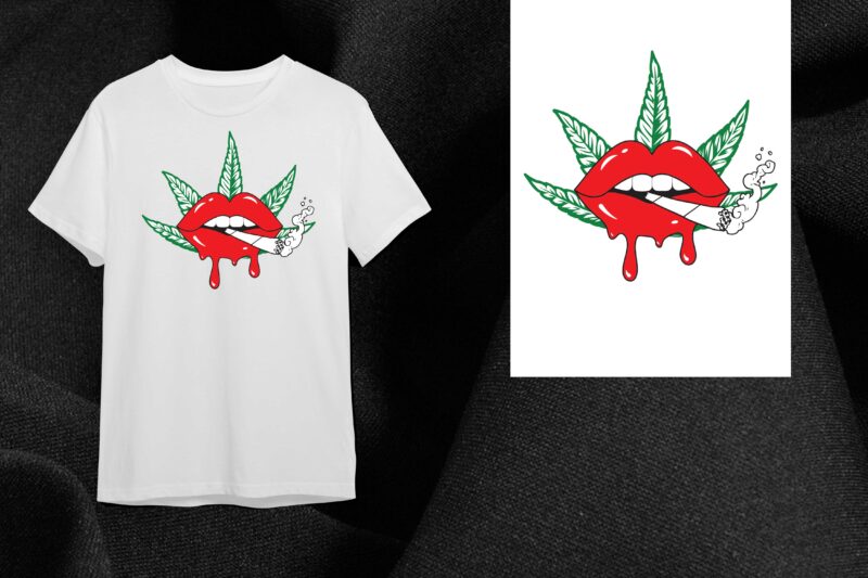 Cannabis Weed Sexy Lips Gift Diy Crafts Svg Files For Cricut, Silhouette Sublimation Files