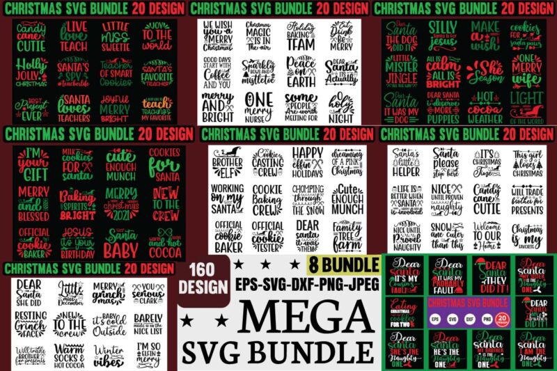 The Mega Svg Bundle t shirt designs for sale 160 Design christmas tree light shirt, dear santa shirt print template