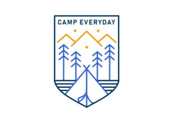 Camp Everyday 3 t shirt vector file