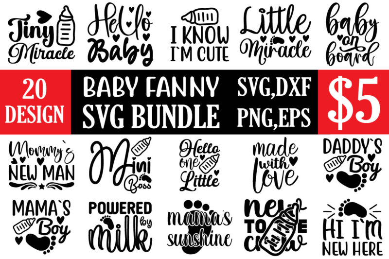 baby fanny svg bundle