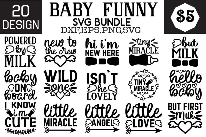 baby fanny svg bundle