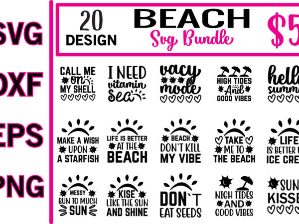 Beach svg bundle t shirt template