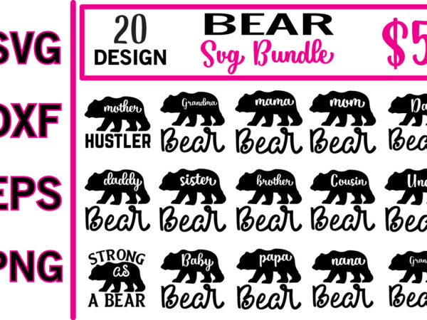 Bear svg bundle t shirt template