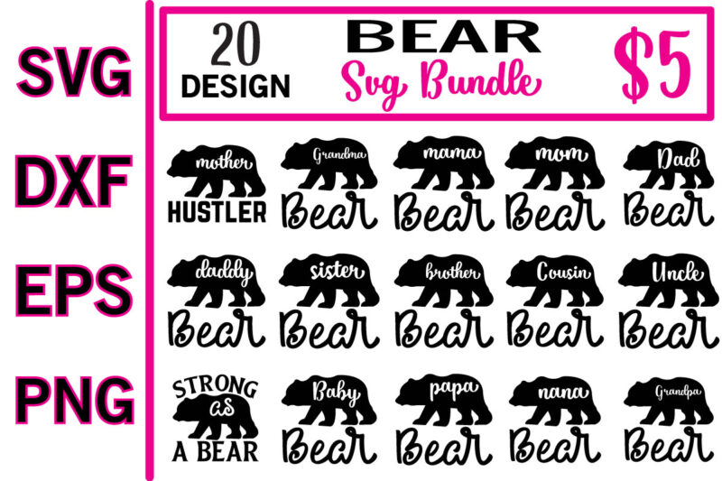 bear svg bundle