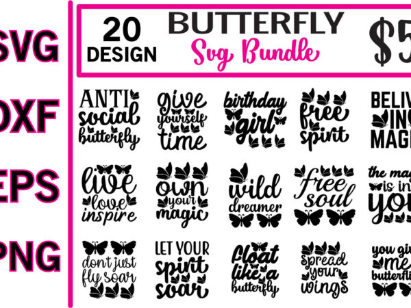 Butterfly svg bundle t shirt template