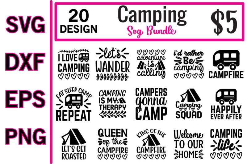 camping svg bundle