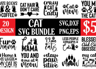 cat svg bundle t shirt vector file