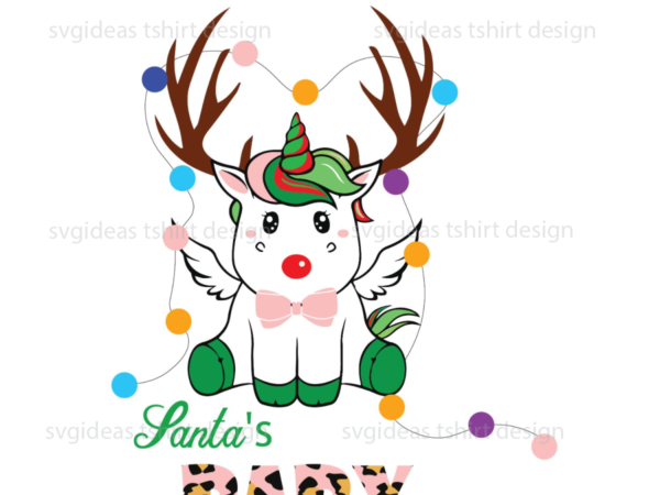 Christmas gift idea, santas baby leopard plaid diy crafts svg files for cricut, silhouette sublimation files t shirt vector file