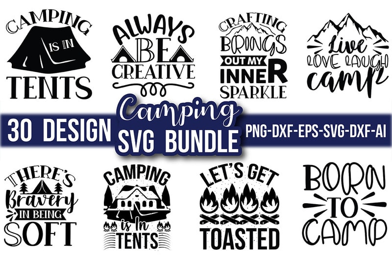 Camping Svg Bundle - Buy t-shirt designs