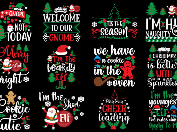 Christmas svg bundle digital download commercial use svg files for cricut silhouette t shirt vector file