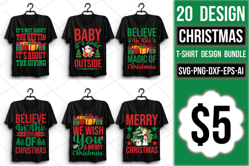 Christmas T-shirt Design bundle