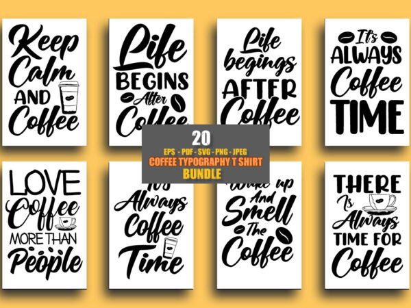 Coffee t shirt design bundle