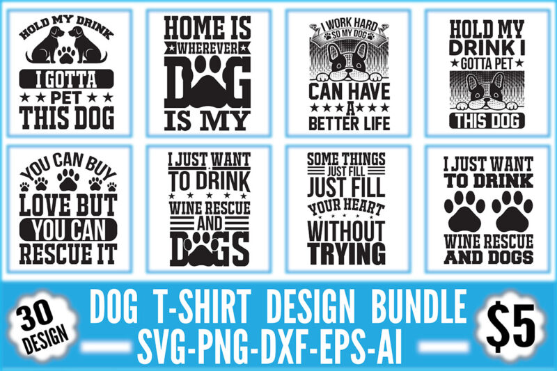 Dog Svg Design Bundle