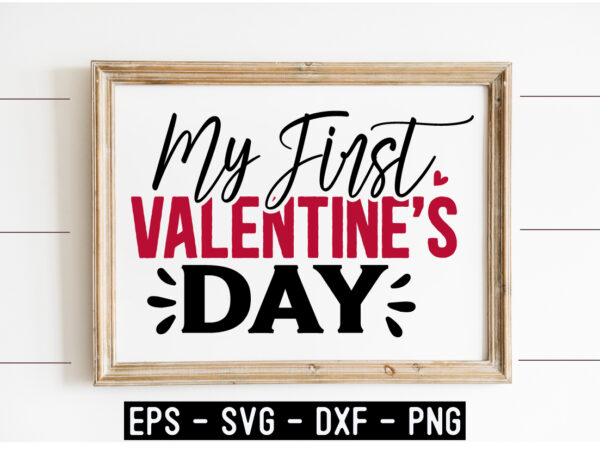 Valentine’s day svg t shirt design template