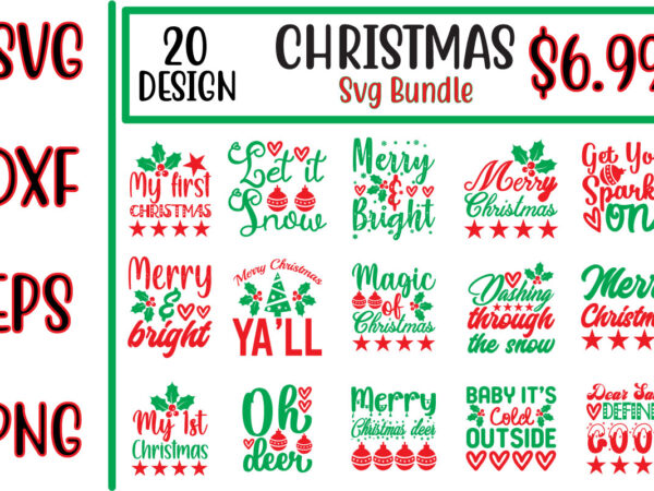 Christmas svg bundle t shirt vector file