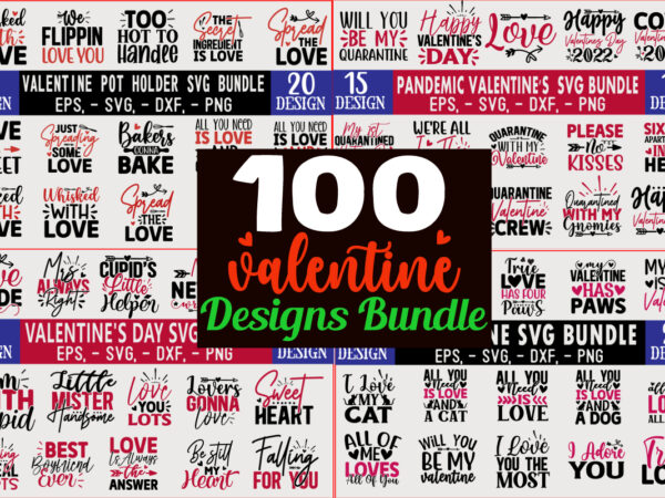 Valentine’s day svg t shirt design bundle