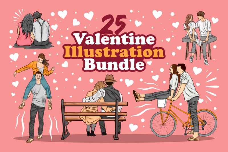 Marvelous Valentine’s Day Designs Bundle, Valentine Graphics Vector, Valentine Gnomes, Valentine Illustration , Clipart and More