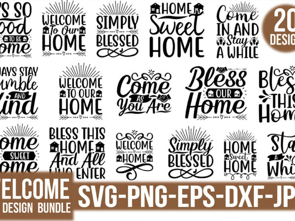 Welcome svg design bundle