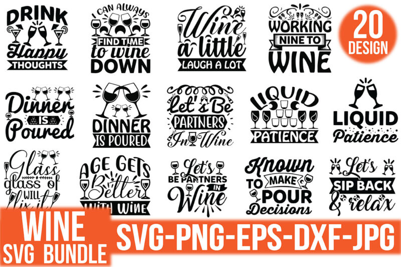 Wine Svg Design Bundle