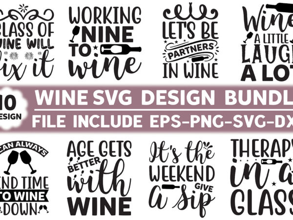 Wine svg design bundle