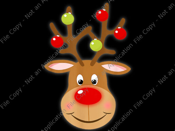 Rudolph red nose reindeer png, reindeer png, reindeer christmas png, reindeer light png t shirt design online