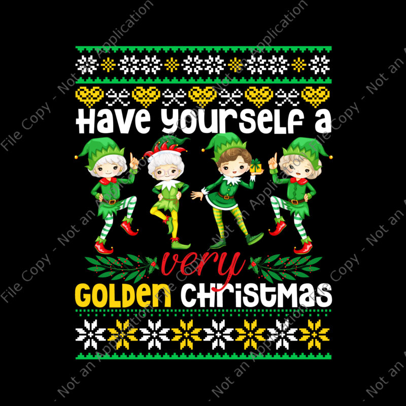 Golden Christmas Sweatshirt Png, Golden Christmas Png, EFL Christmas Png, Christmas Png