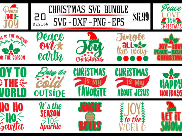 Christmas svg bundle t shirt vector file