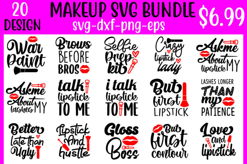 Makeup svg bundle