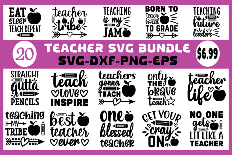 teacher svg bundle - Buy t-shirt designs