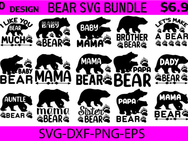 Bear svg bundle t shirt template