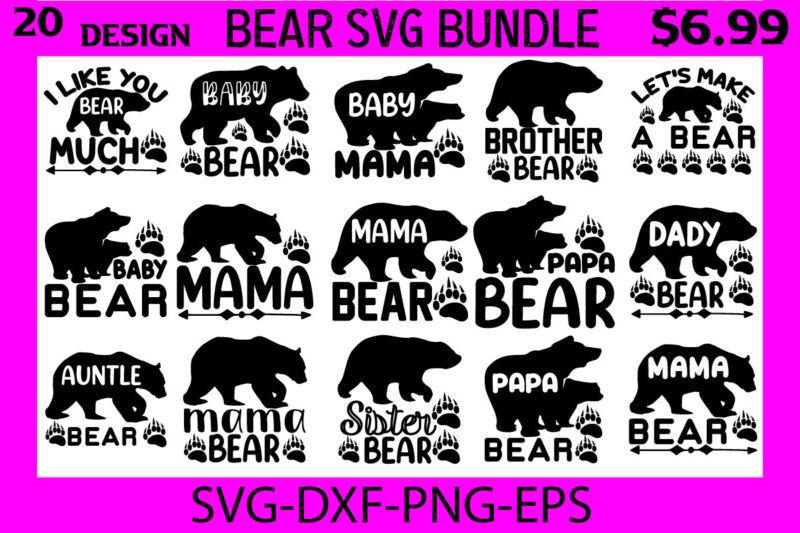 bear svg bundle