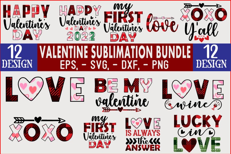 valentine sublimation designs Bundle - Buy t-shirt designs