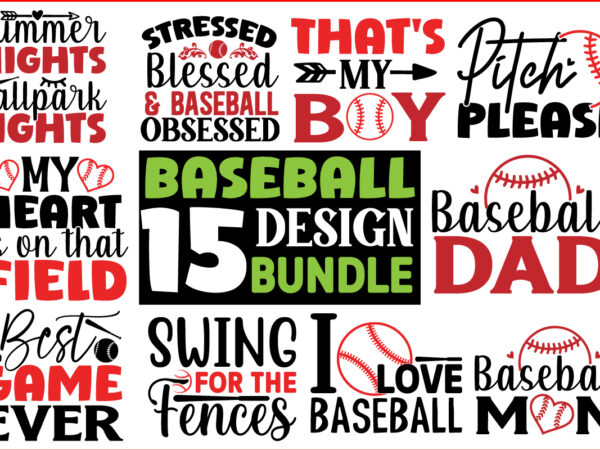 Baseball svg t shirt design bundle