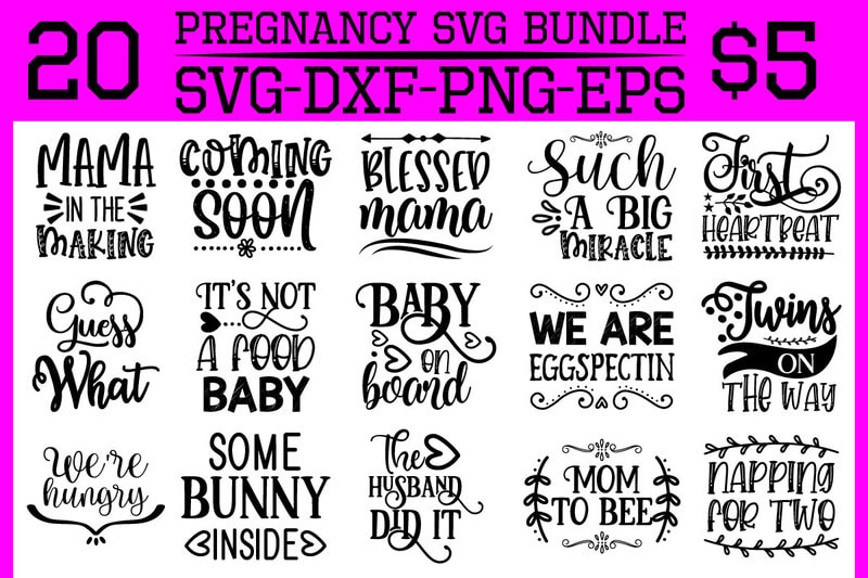 pregnancy svg bundle - Buy t-shirt designs