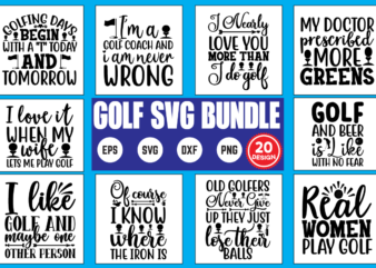 golf svg bundle t shirt design template