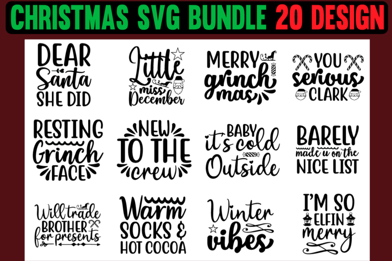 The Mega Svg Bundle t shirt designs for sale 160 Design christmas tree light shirt, dear santa shirt print template