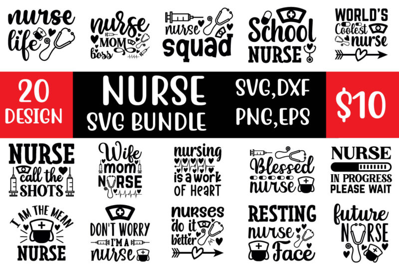 nurse svg bundle