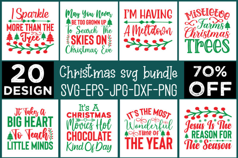 Christmas Svg Bundle digital download commercial use svg files for Cricut Silhouette