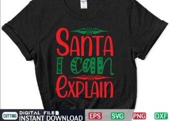 Christmas svg cut file, Santa I Can Explain svg, buffalo plaid distressed christmas tree svg cut file, christmas cut file, merry christmas svg digital download t shirt design