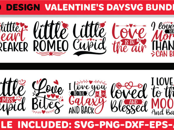 Valentine’s day svg design bundle