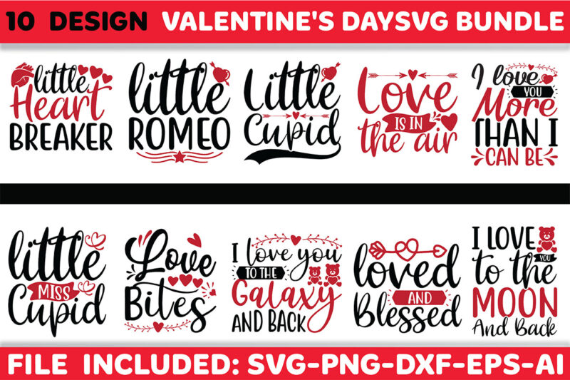 valentine’s day svg design bundle