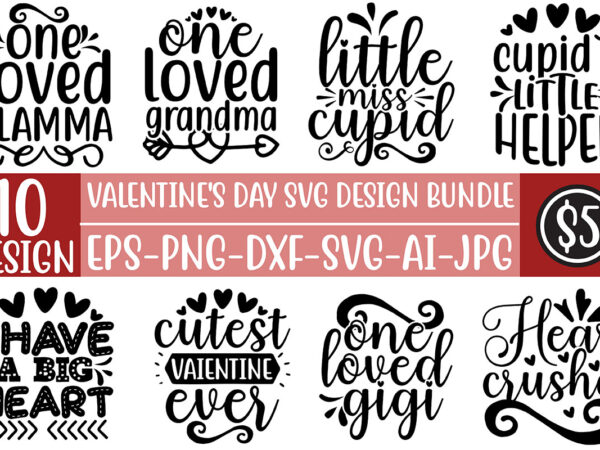 Valentine’s day svg design bundle