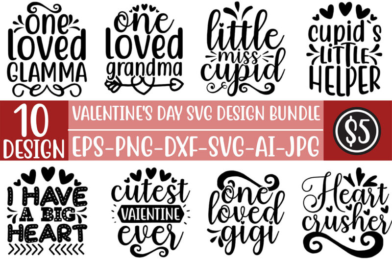 valentine’s day svg design bundle