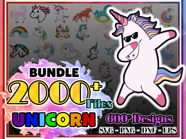 1 combo 2000+ unicorn design svg bundle, dada unicorn png, svg, png, dxf, eps, dadacorn png, daddy unicorn sublimation, instant download cb998462714