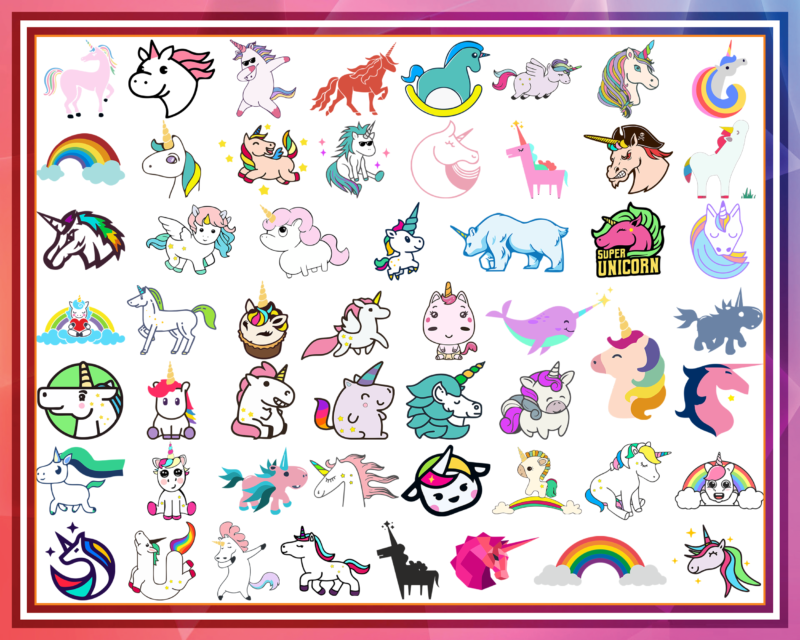 Combo 2000+ Unicorn Design SVG Bundle, Dada Unicorn Png, Svg, Png, dxf, eps, Dadacorn Png, Daddy Unicorn Sublimation, Instant Download CB998462714