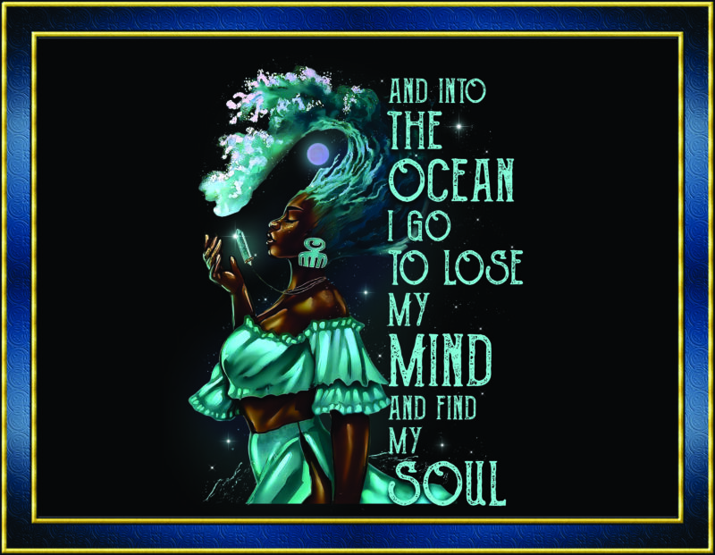 Black Women And Into The Ocean png, Black Queen, Black Melanin, Black Pride, Afro Women, Black Women Ocean Designs, Digital Downloads 886681977